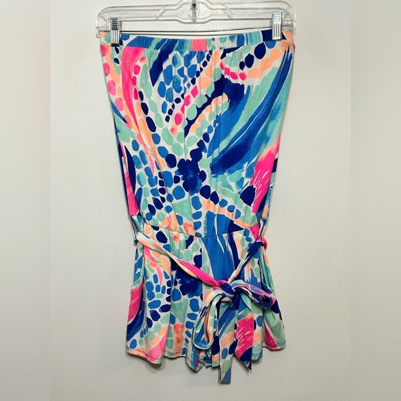 Lilly Pulitzer Ritz Ocean Jewels Strapless Shorts Romper - Picture 3 of 9